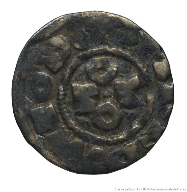 Denier d'argent créé sous l'empereur Otton III, en 983. Source BNF Gallica